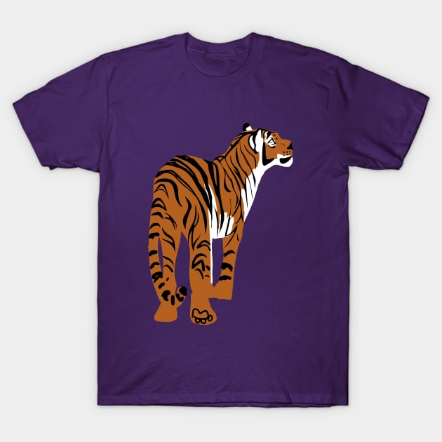 Tiger in Orange T-Shirt by belettelepink